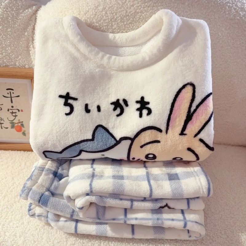 Winter Clothing Girls - Комплект пижамы Chiikawa Usagi из фланели