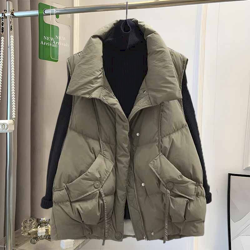 Down Vest Ultralight - Корейские модные шелковые жилеты для женщин,