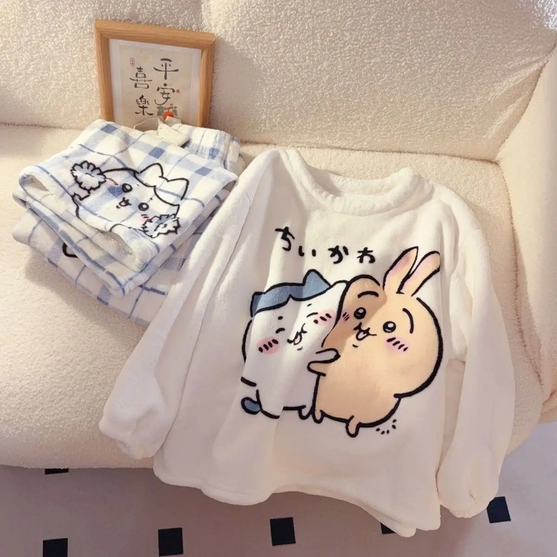 Комплект пижамы Chiikawa Usagi – обзор и цена Winter Clothing Girls