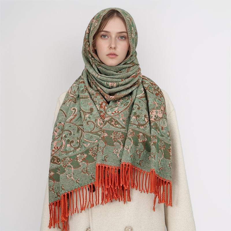Модный женский жаккардовый шар – обзор и цена Cashmere Scarf Wrap