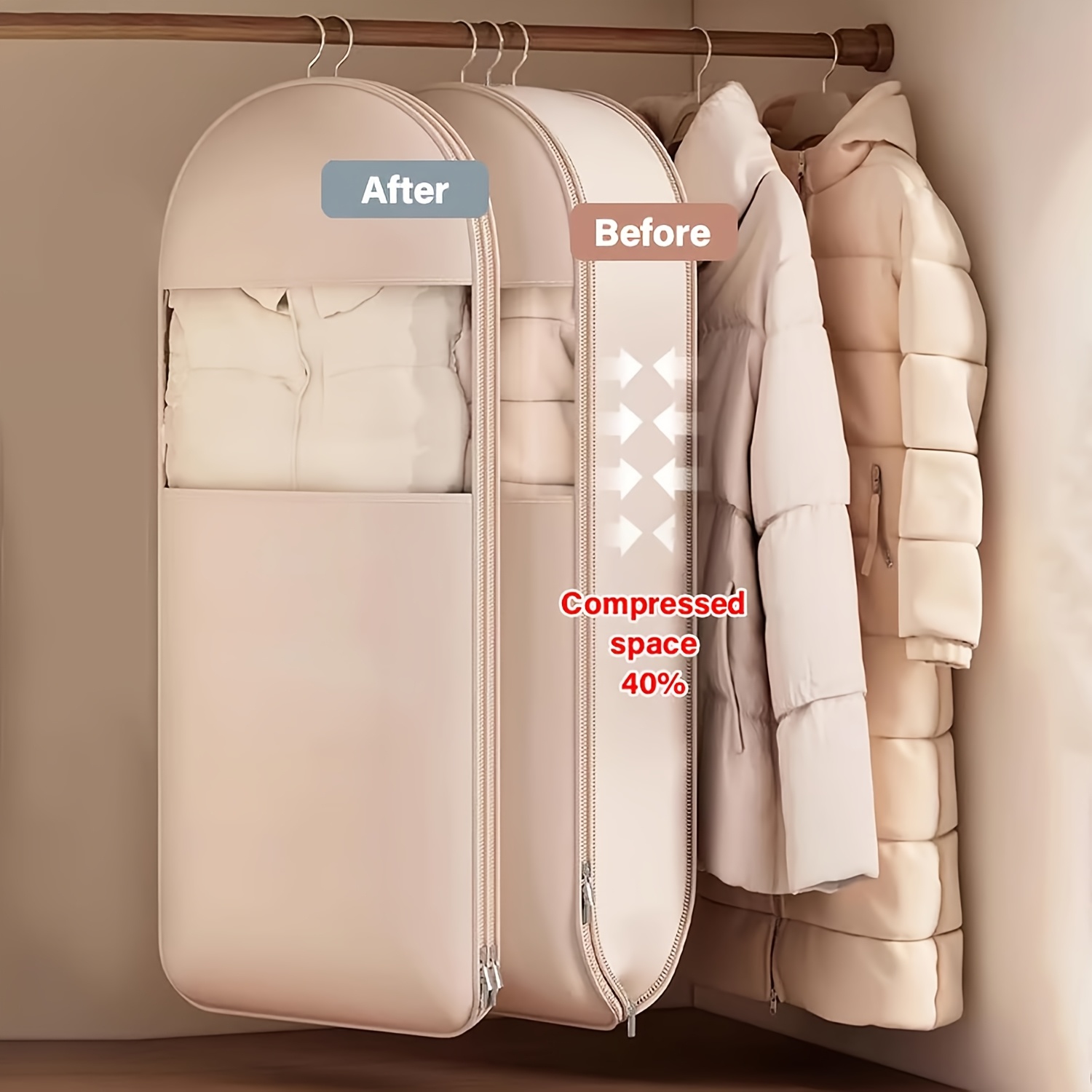 Бежевая компрессионная подвесн – обзор и цена Winter Clothing Storage